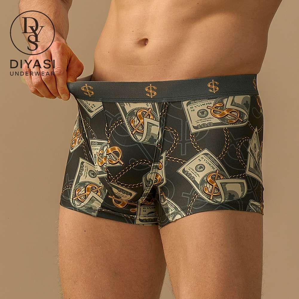 Mid-Rise Printed Boxer Briefs for Men | Customizable & Comfortable Underwear | OEM & Private Label Available